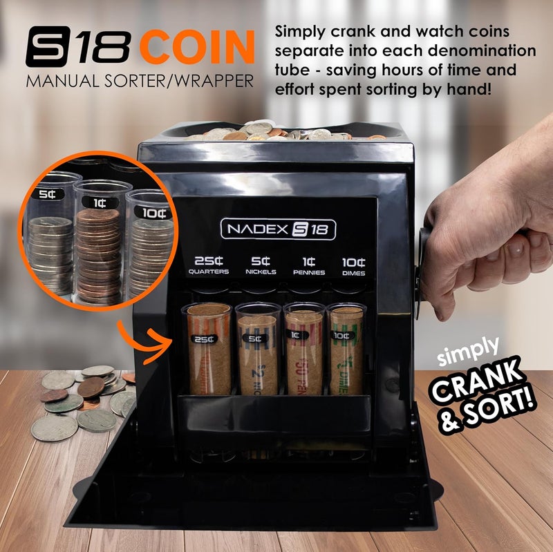 Nadex S18 Manual Coin Sorter and Wrapper - Image 4